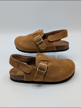 White Mountain Foodbed Shoes Little Kids 9 Suede Backstrap Clogs in Brown Benni